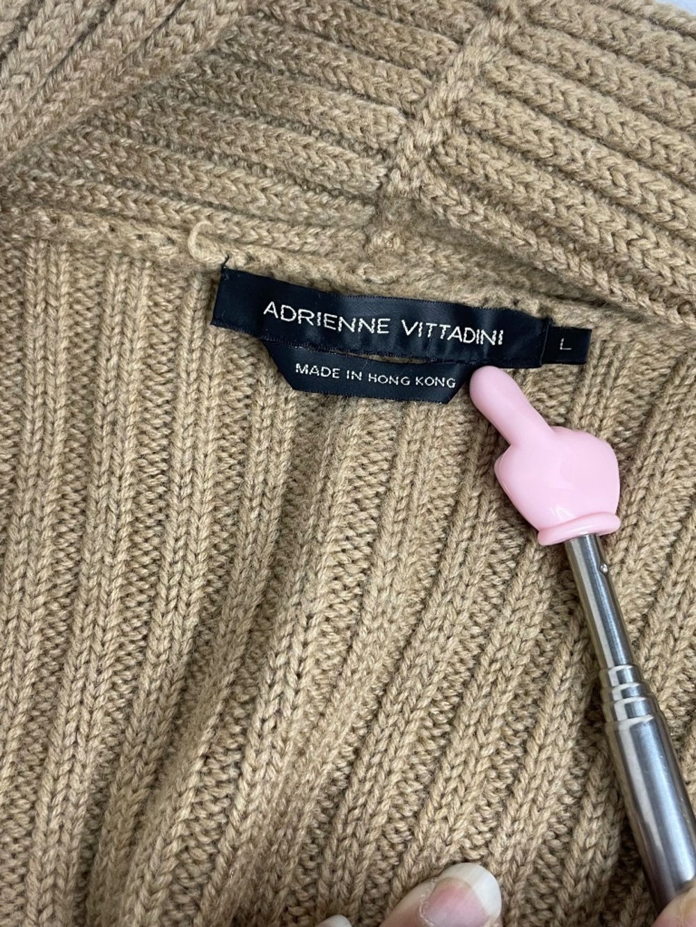 Adrienne Vittadini Wool Open Front Long Sweater